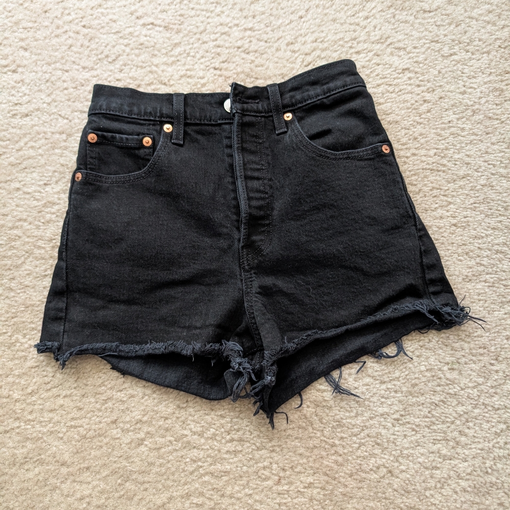 Black Denim Women's Shorts